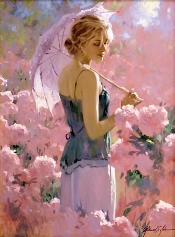 美国李察·约翰逊（Richard S Johnson）女性人物绘画