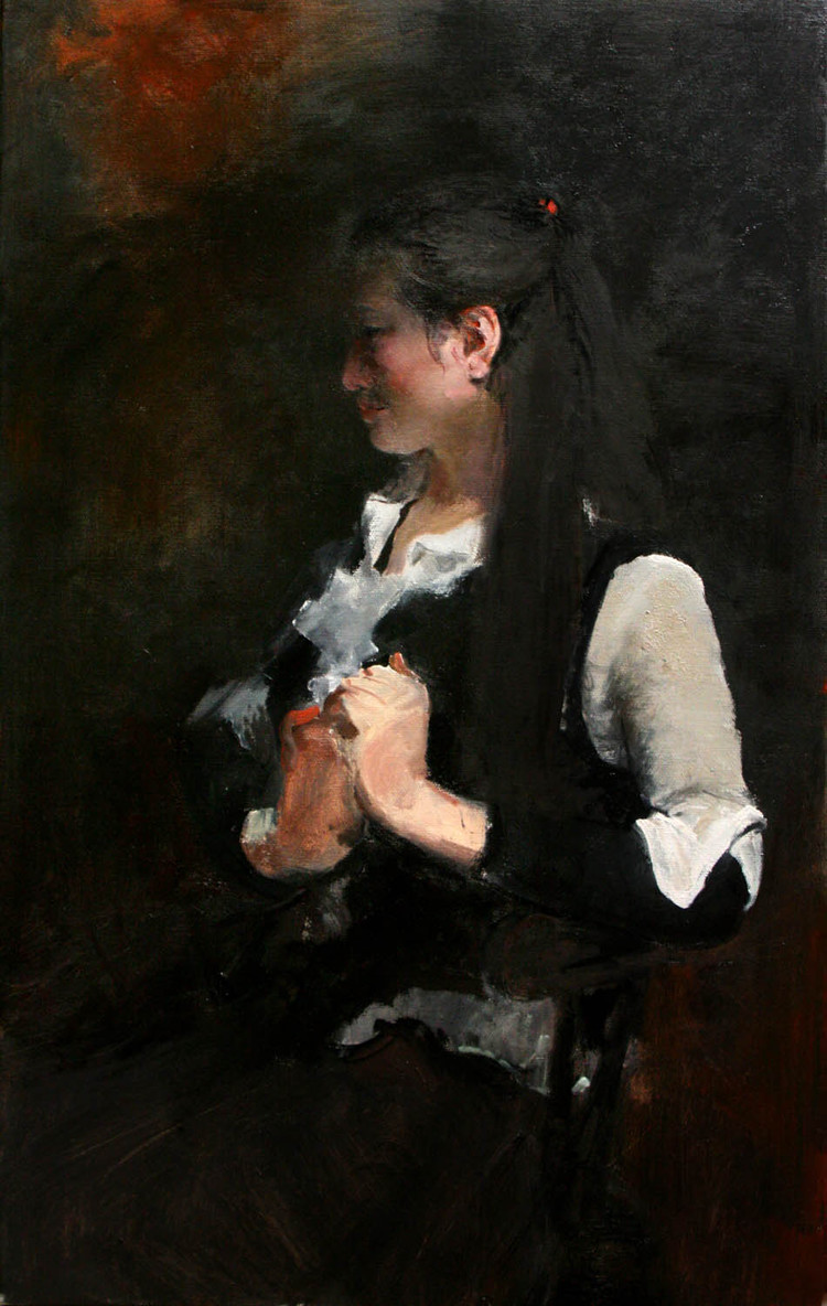 郭润文油画人物作品二