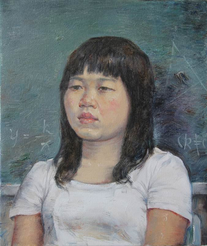 梁峰油画人物作品