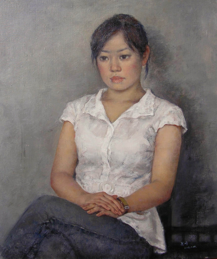 梁峰油画人物作品