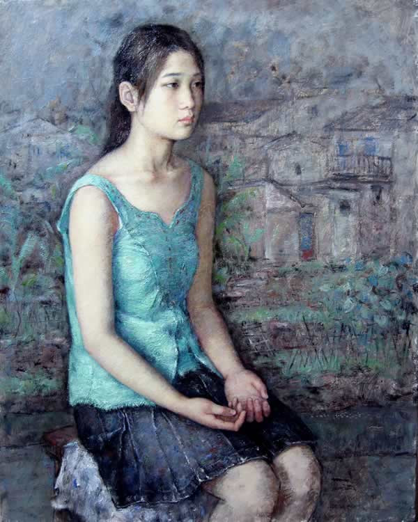 梁峰油画人物作品