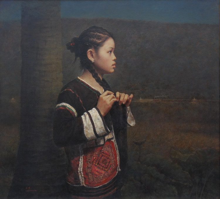 梁峰油画人物作品