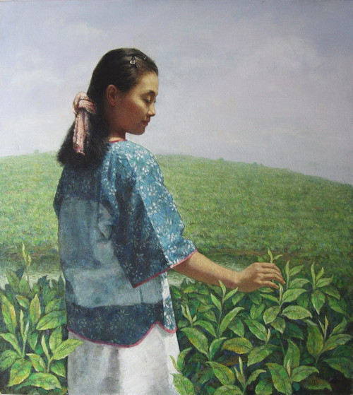 梁峰油画人物作品