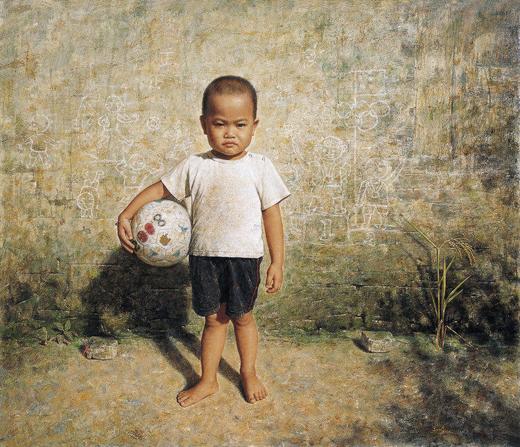 梁峰油画人物作品