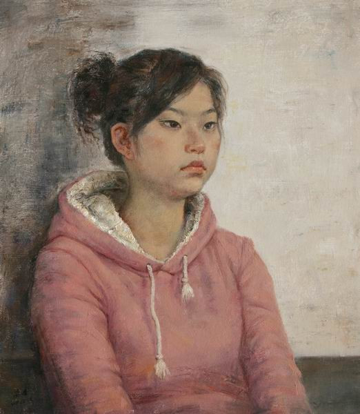梁峰油画人物作品
