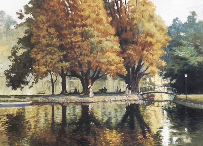 巴西画家Washington Maguetas油画风景作品