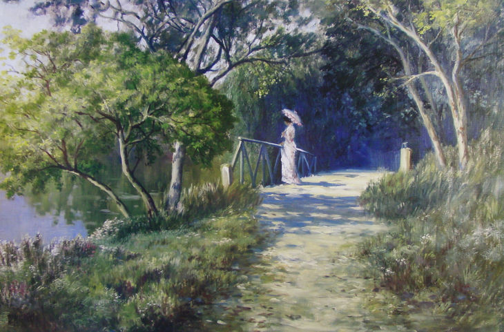 巴西画家Washington Maguetas油画风景作品