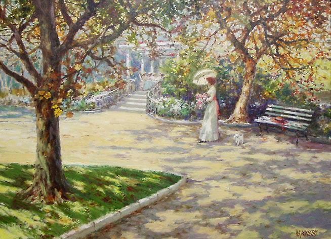 巴西画家Washington Maguetas油画风景作品