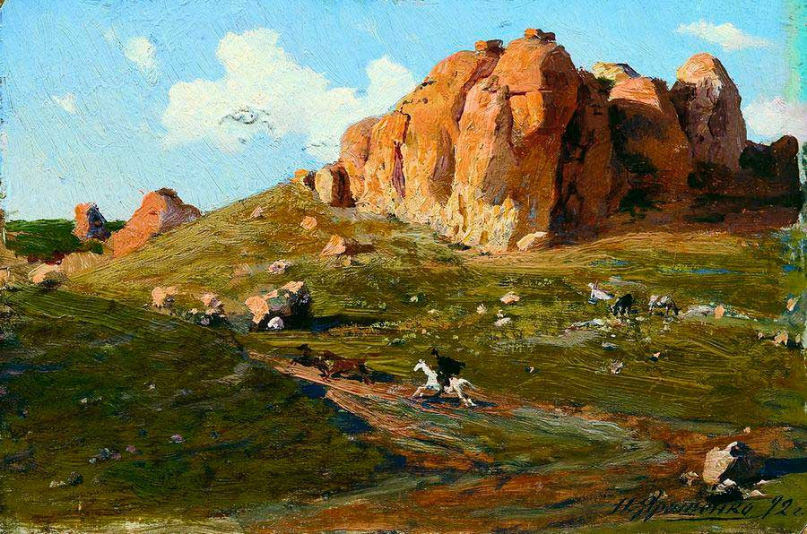乌克兰画家尼古拉雅罗申柯（Nicholas Yaroshenko）油画风景作品