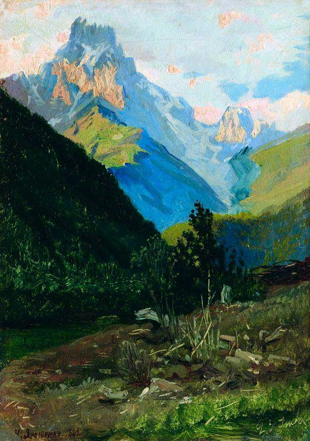 乌克兰画家尼古拉雅罗申柯（Nicholas Yaroshenko）油画风景作品