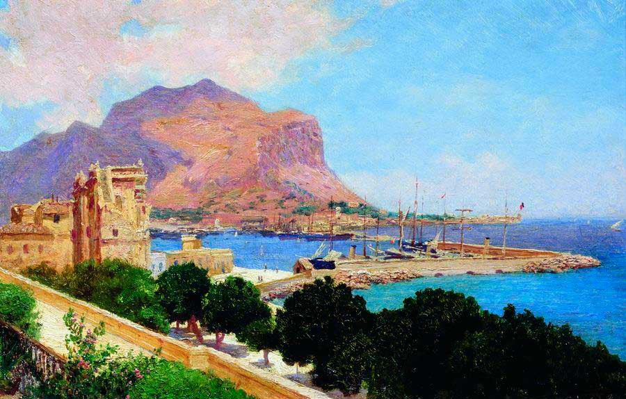 乌克兰画家尼古拉雅罗申柯（Nicholas Yaroshenko）油画风景作品