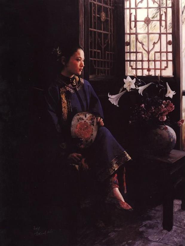王明月油画人物作品