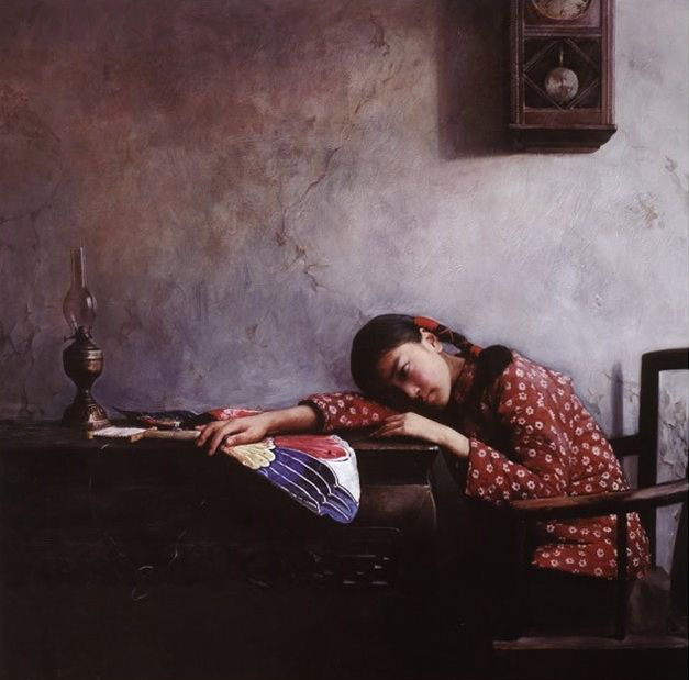 王明月油画人物作品