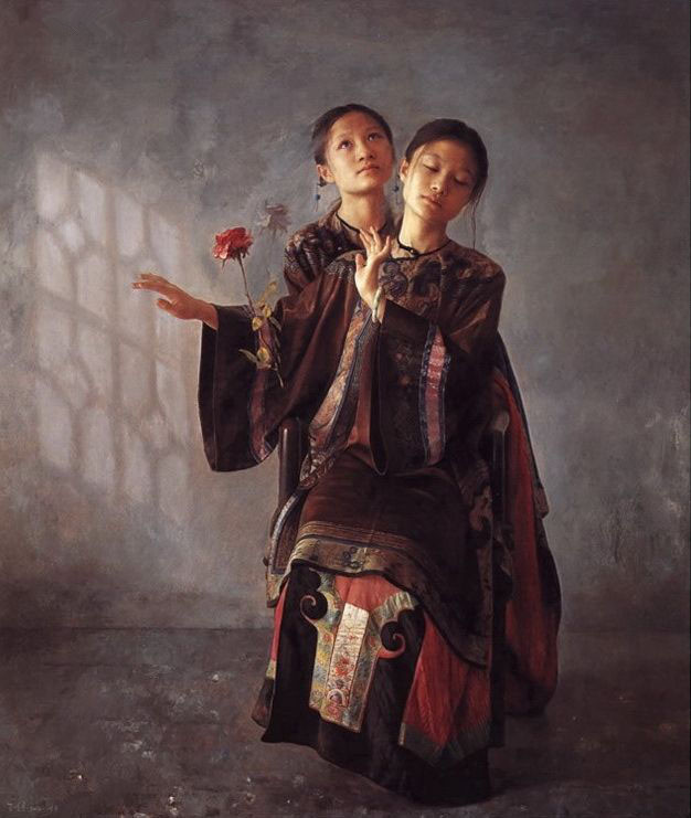 王明月油画人物作品