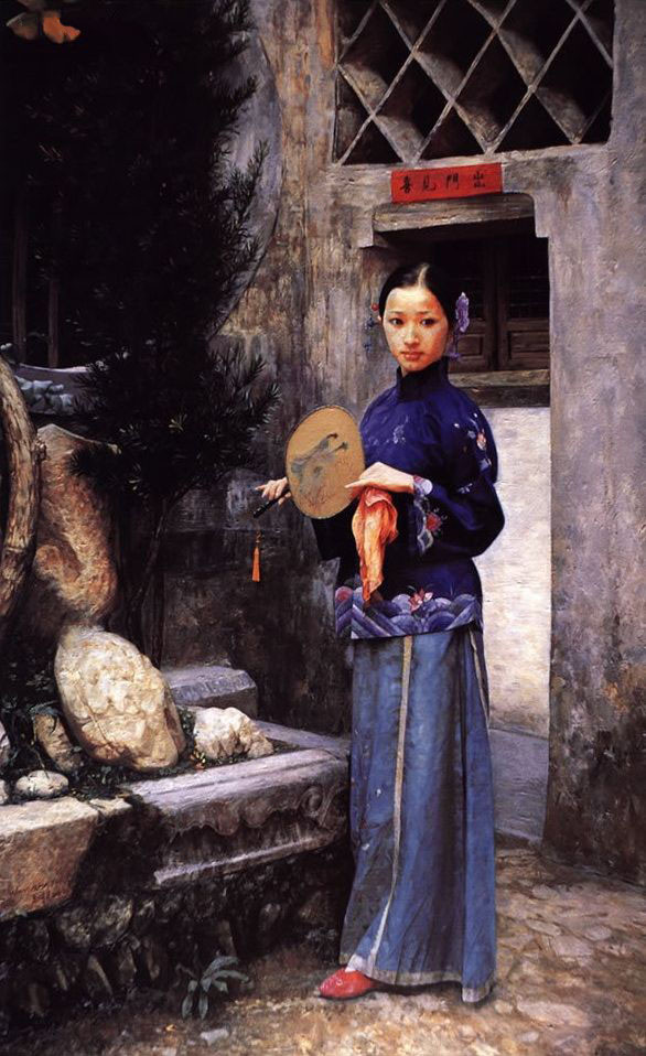 王明月油画人物作品