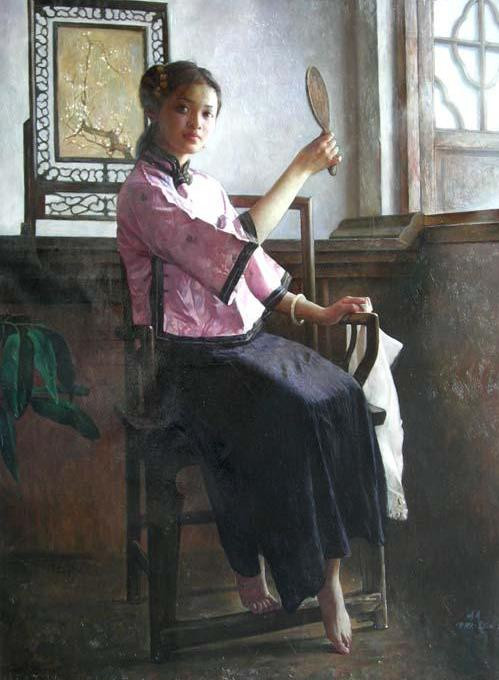 王明月油画人物作品