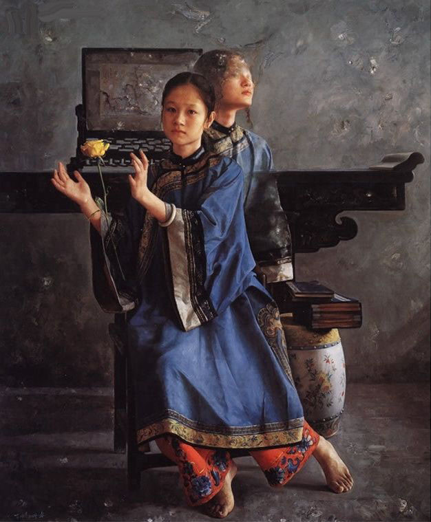 王明月油画人物作品