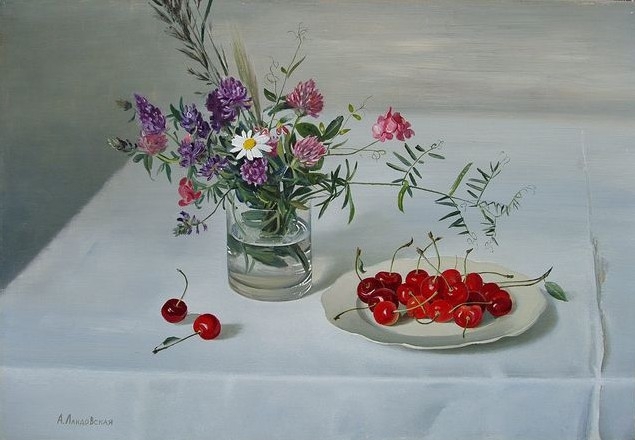 乌克兰Anna Landovskaya静物油画作品欣赏