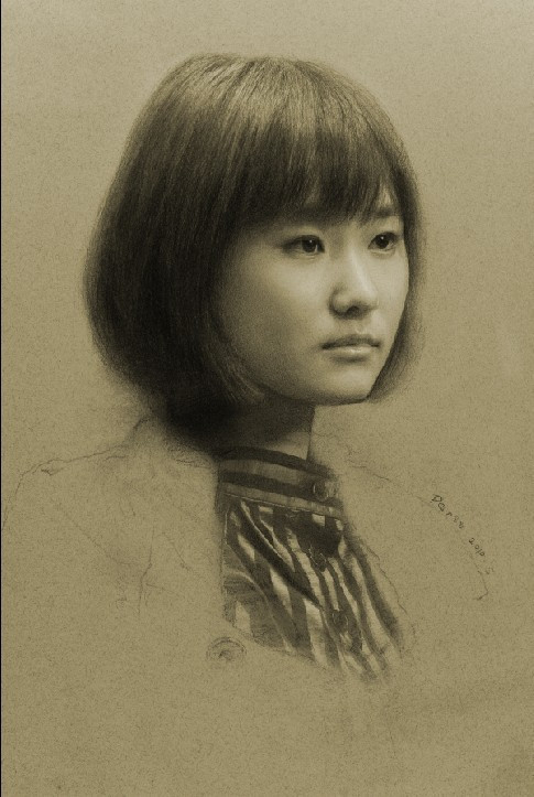 潘溯油画人物作品