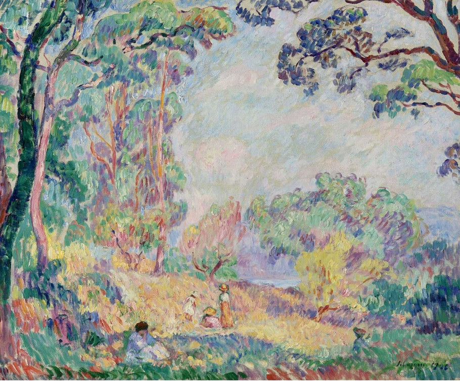 法国后印象派画家亨利·莱巴斯克（Henri Lebasque）油画作品欣赏