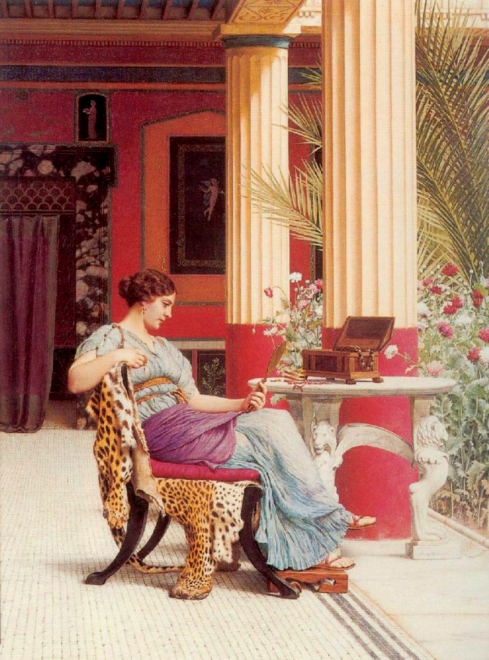 英国约翰·威廉·格威德（John William Godward）油画作品欣赏