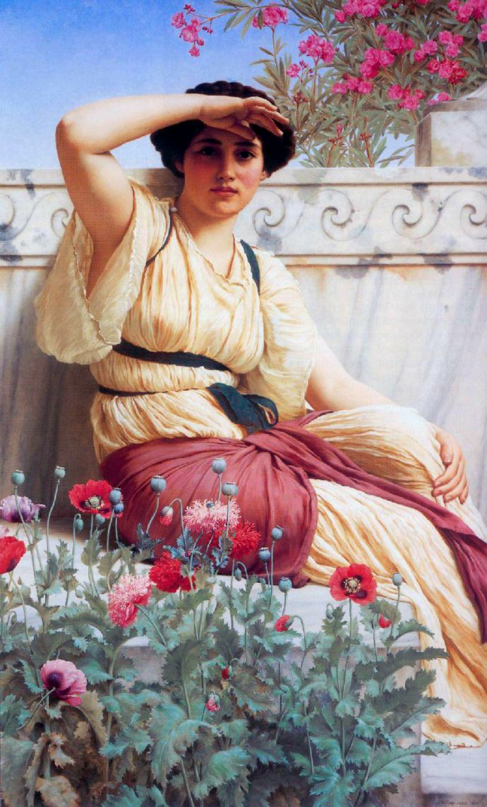 英国约翰·威廉·格威德（John William Godward）油画作品欣赏