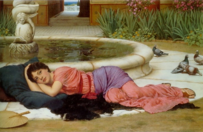 英国约翰·威廉·格威德（John William Godward）油画作品欣赏