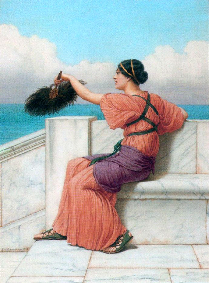 英国约翰·威廉·格威德（John William Godward）油画作品欣赏