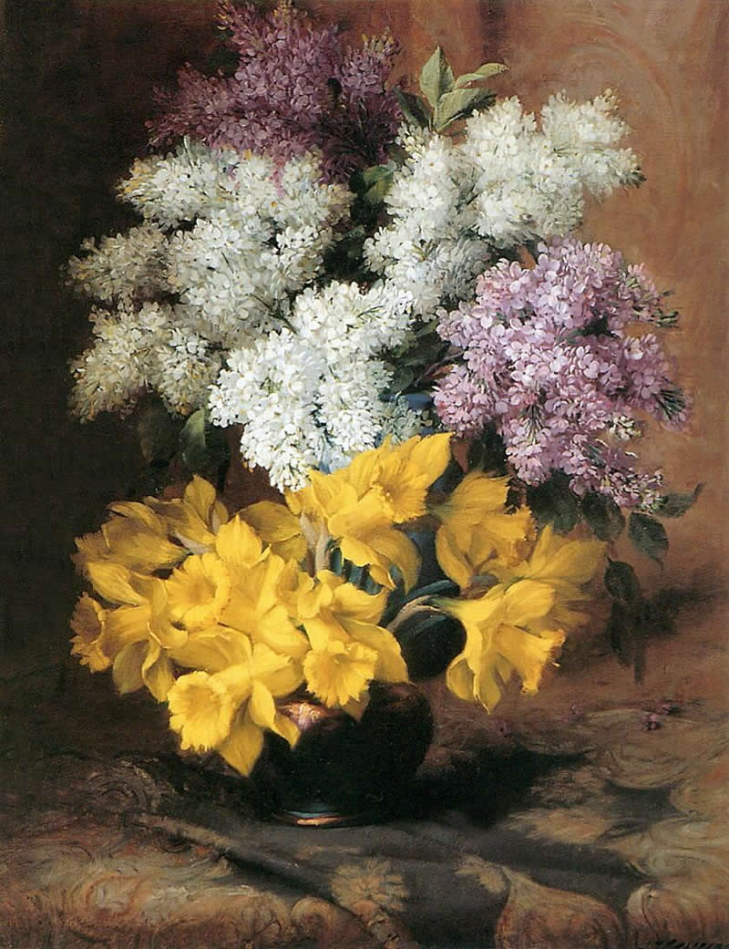 比利时Julien Stappers油画花卉作品
