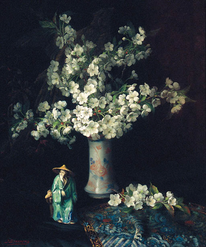 比利时Julien Stappers油画花卉作品