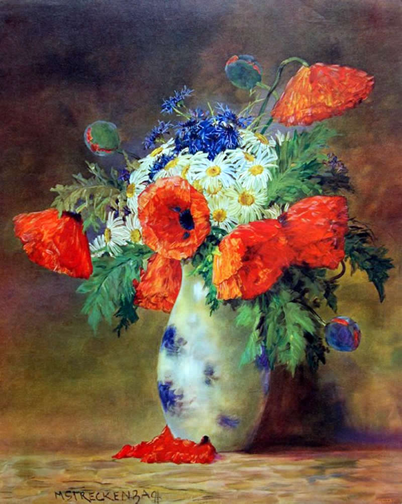 比利时Julien Stappers油画花卉作品