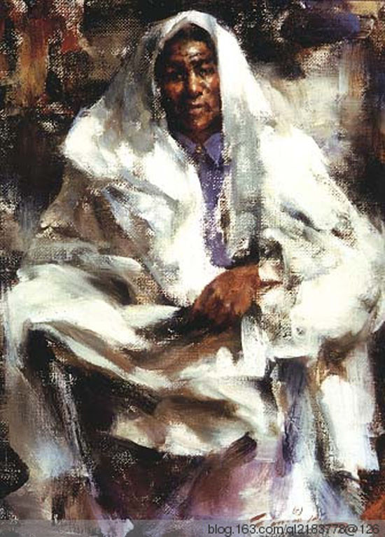 美国Burton Silverman人物油画