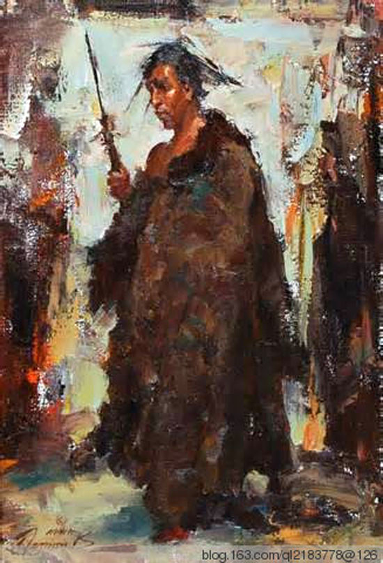 美国Burton Silverman人物油画