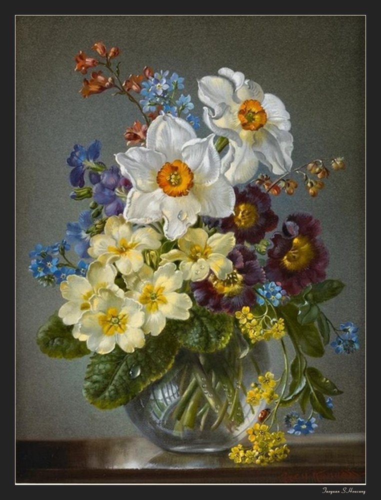 法国塞西尔·肯尼迪（Cecil Kennedy）油画花卉作品