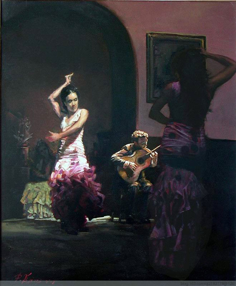 希腊Demetrios Vlacho人物油画作品欣赏