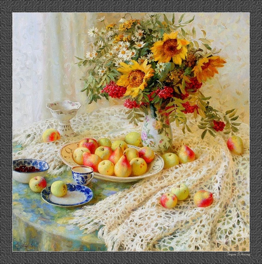俄罗斯Elena Petrova静物油画作品欣赏