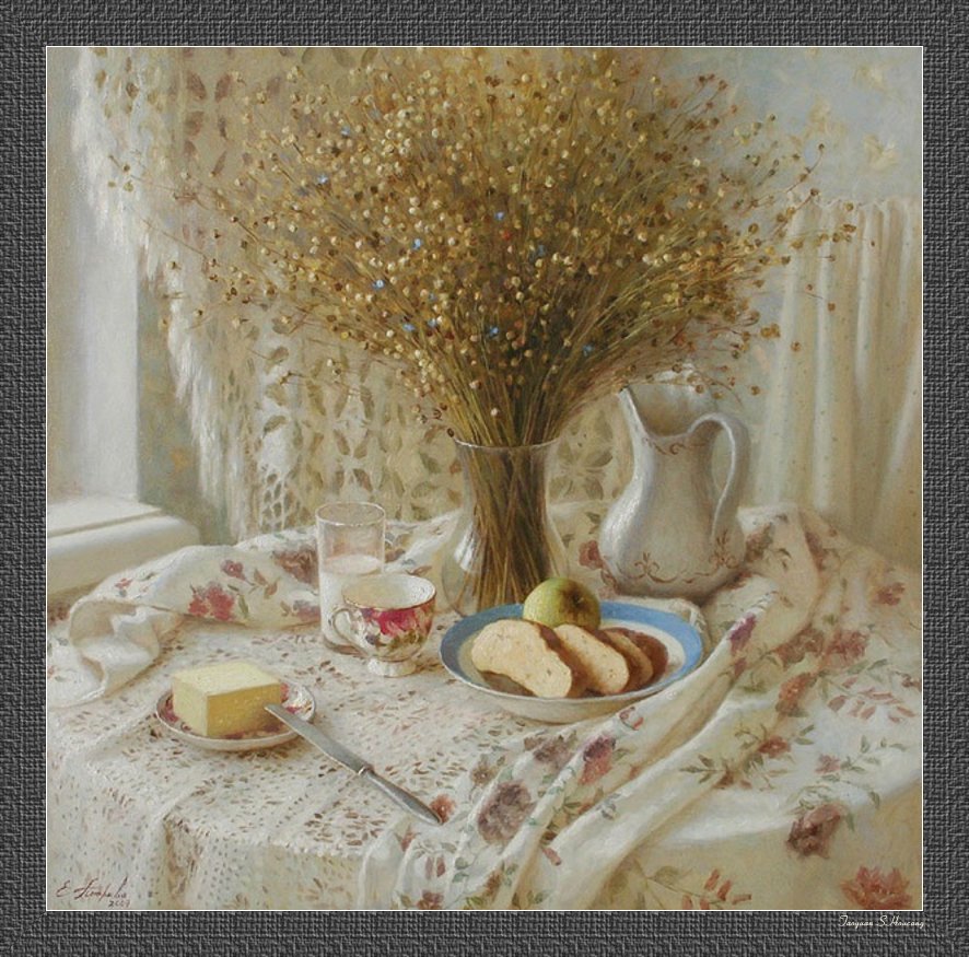 俄罗斯Elena Petrova静物油画作品欣赏
