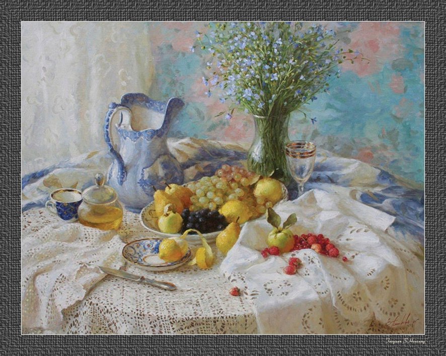 俄罗斯Elena Petrova静物油画作品欣赏