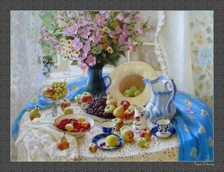俄罗斯Elena Petrova静物油画作品欣赏
