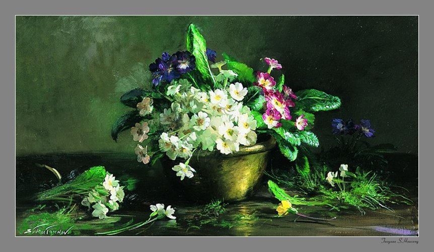 俄罗斯Serguei Toutounov油画花卉作品(一）