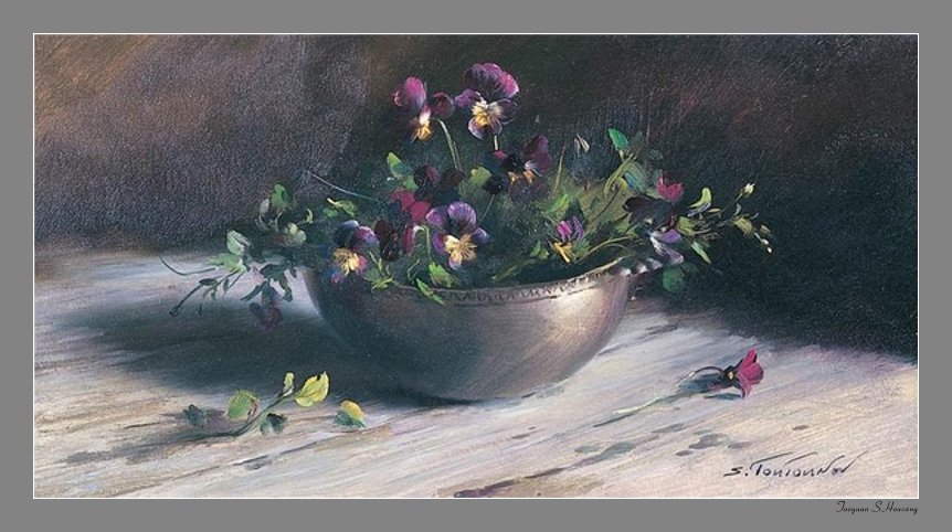 俄罗斯Serguei Toutounov油画花卉作品(一）