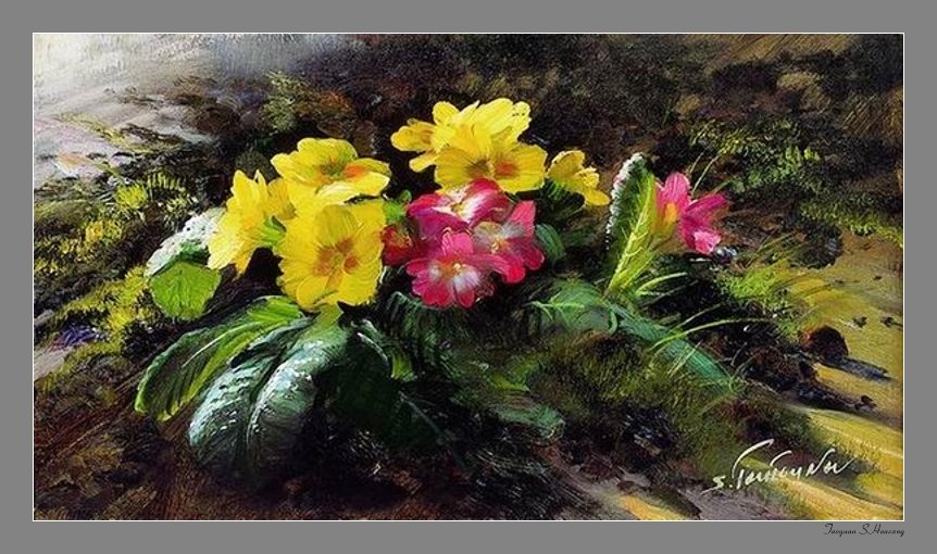 俄罗斯Serguei Toutounov油画花卉作品(一）
