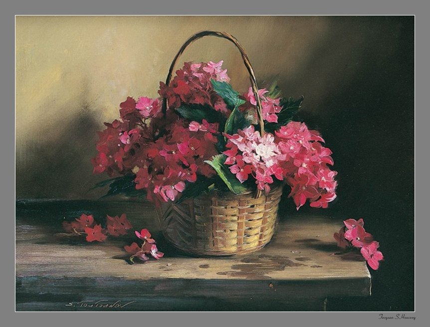 俄罗斯Serguei Toutounov油画花卉作品(一）