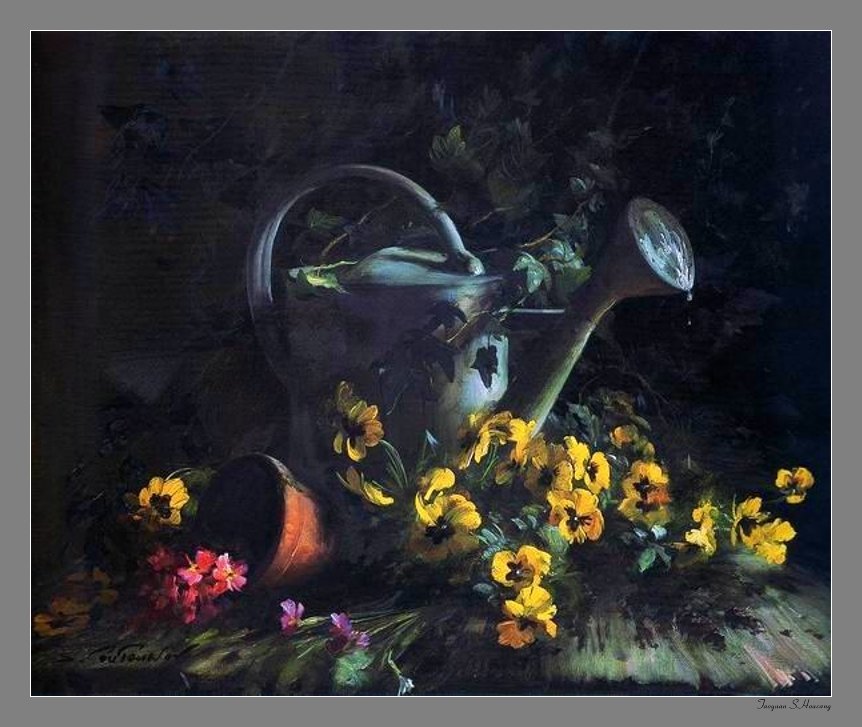 俄罗斯Serguei Toutounov油画花卉作品(一）