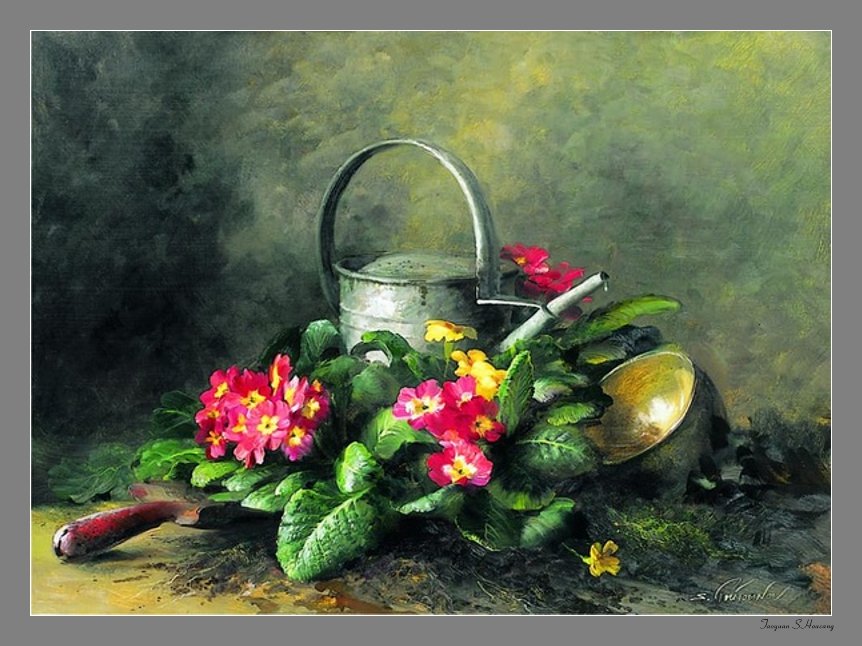 俄罗斯Serguei Toutounov油画花卉作品(一）