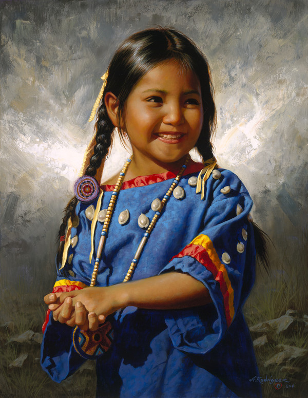 墨西哥艺术家Alfredo Rodriguez油画人物二