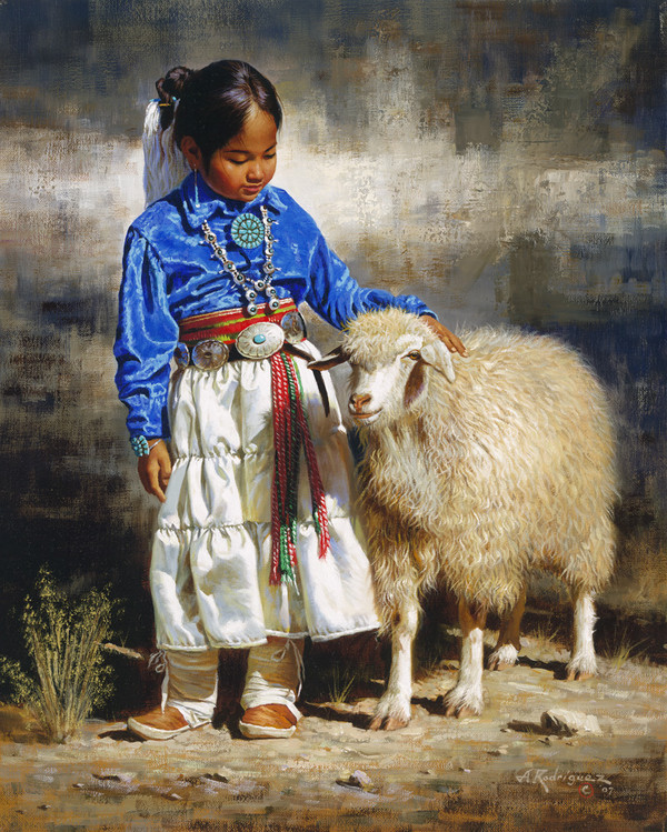 墨西哥艺术家Alfredo Rodriguez油画人物二