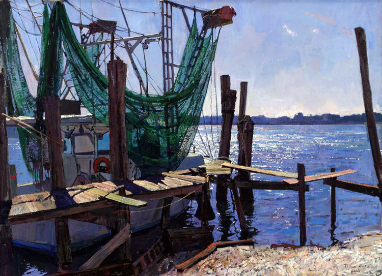 哈萨克斯坦Daud Akhriev风景油画作品欣赏