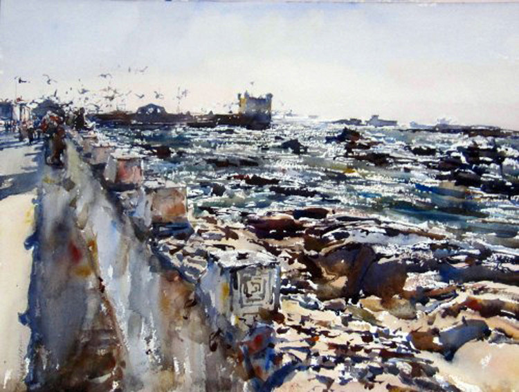 哈萨克斯坦Daud Akhriev风景油画作品欣赏