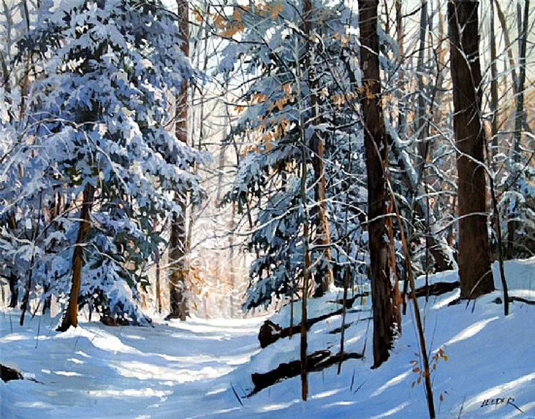 美国Christopher Leeper雪景油画作品欣赏